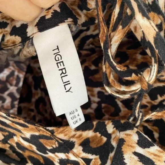 Leopard 🐆 printed size 8 Tigerlily brand new summer dress - Picture 5 of 8